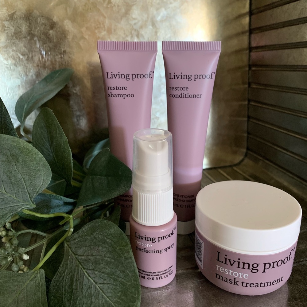 Living Proof Restore 4 Piece Travel Set NWT